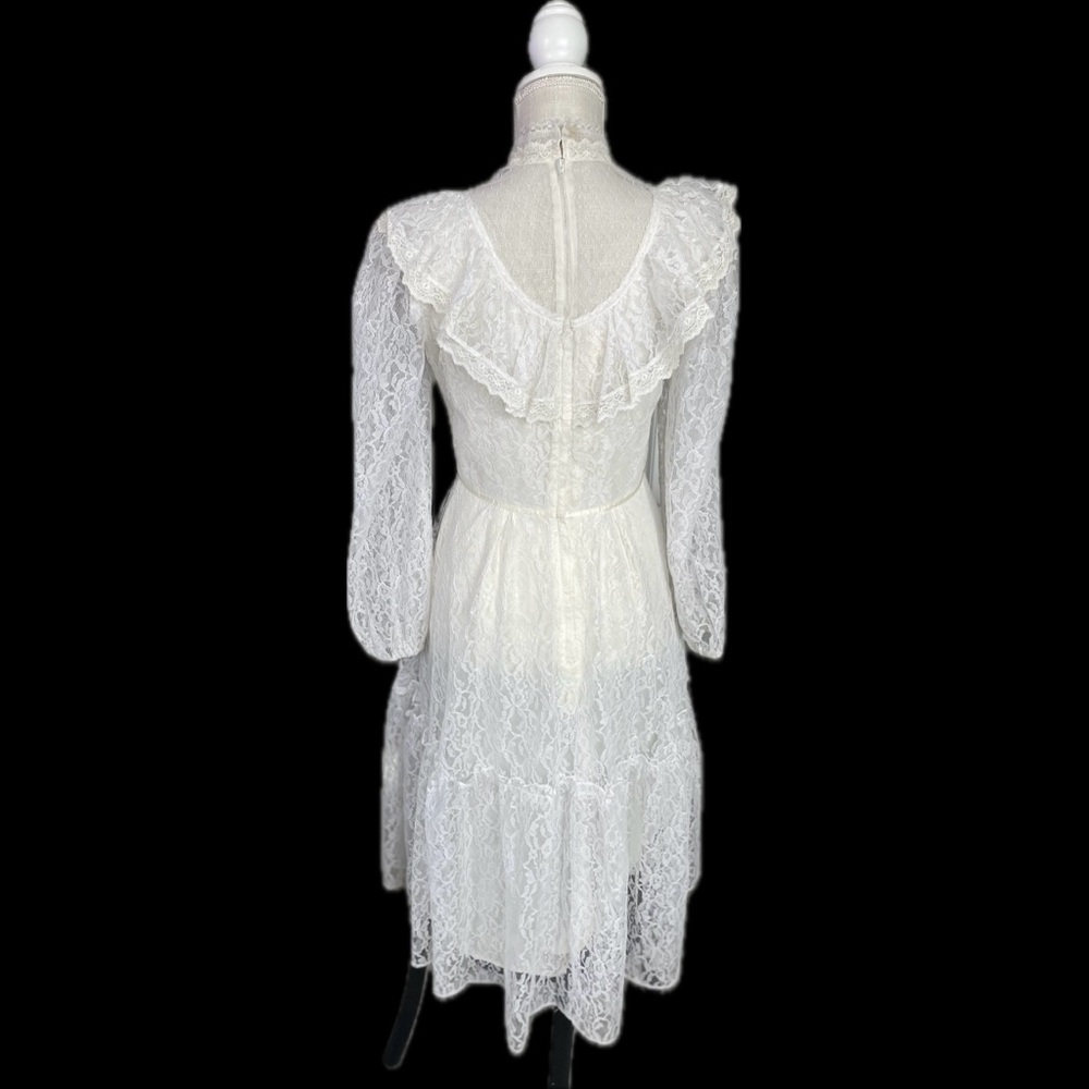 CANDI JONES CALIFORNIA | S/M | Vtg 70’s Victorian Romantic Bridal Prairie Dress